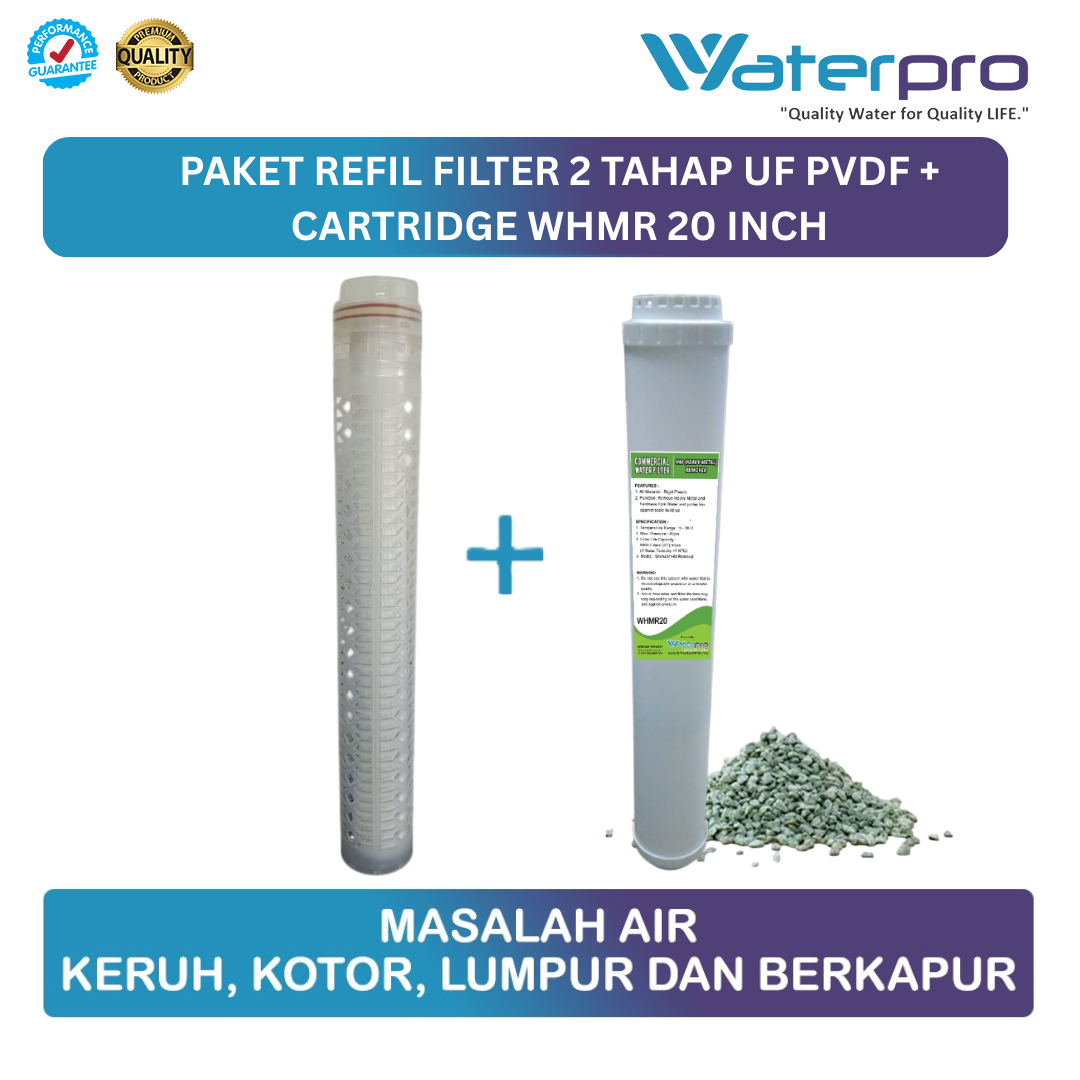PAKET ISI 2 TAHAP PVDF DAN BERKAPUR 20 INCH